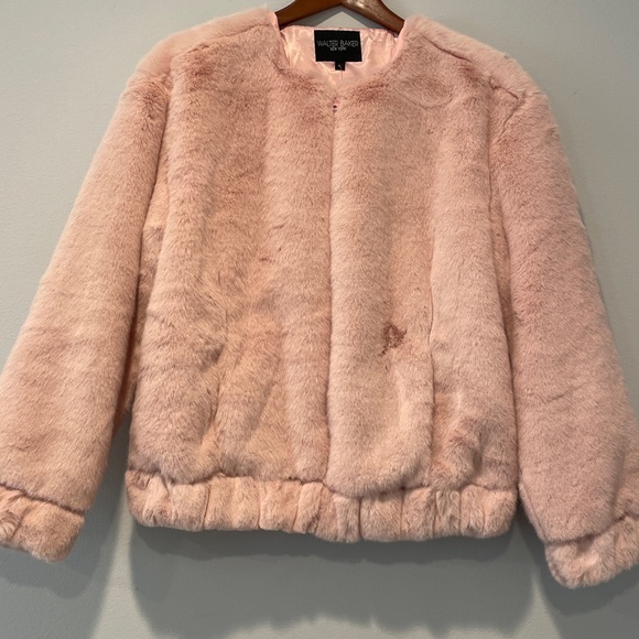 Walter Baker Jackets & Coats Walter Baker Pink Faux Fur Jacket - Picture 3 of 7